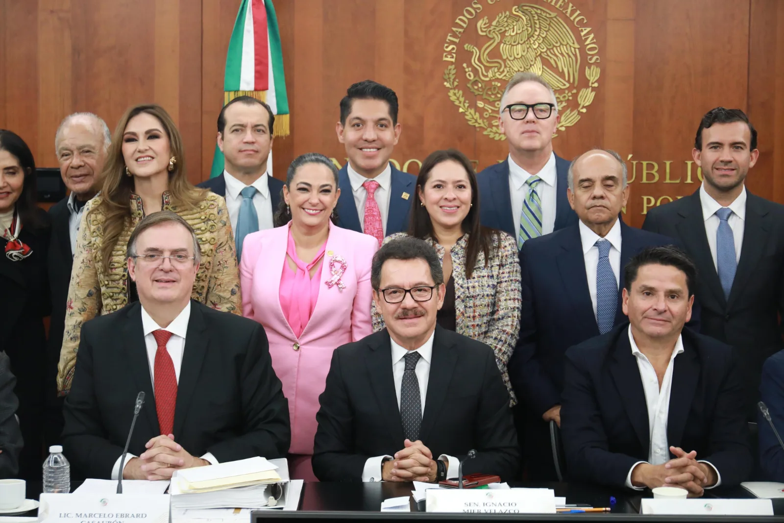 Marcelo Ebrard durante su visita al Senado del 20 de octubre de 2026. Imagen de archivo en el contexto de las negociaciones comerciales.
