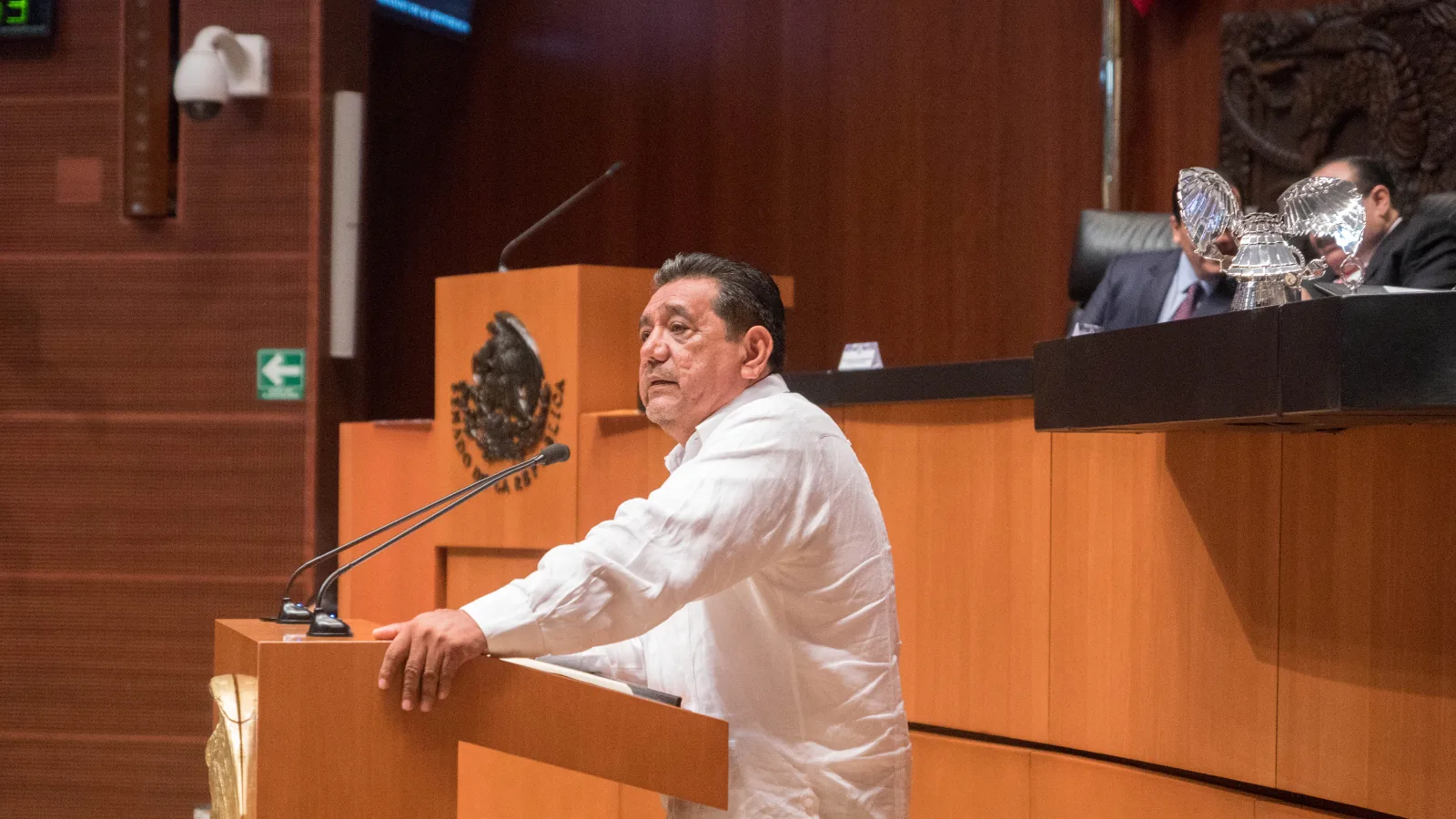 Félix Salgado Macedonio en tribuna del Senado. Fotografía de archivo, 18 de octubre de 2018.