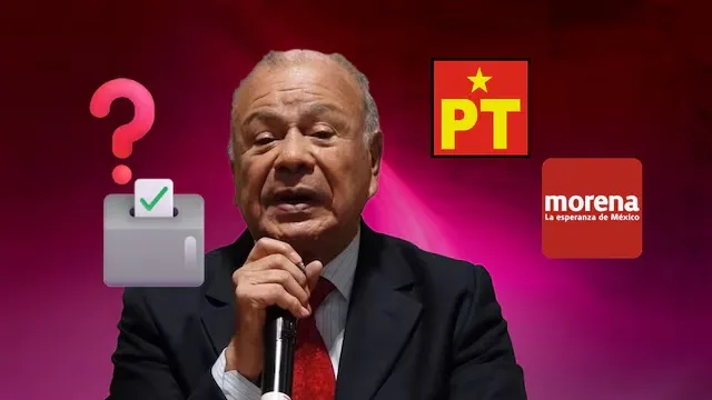 Composición sobre Alberto Anaya y la negociación entre el PT y Morena rumbo a las elecciones de 2027.
