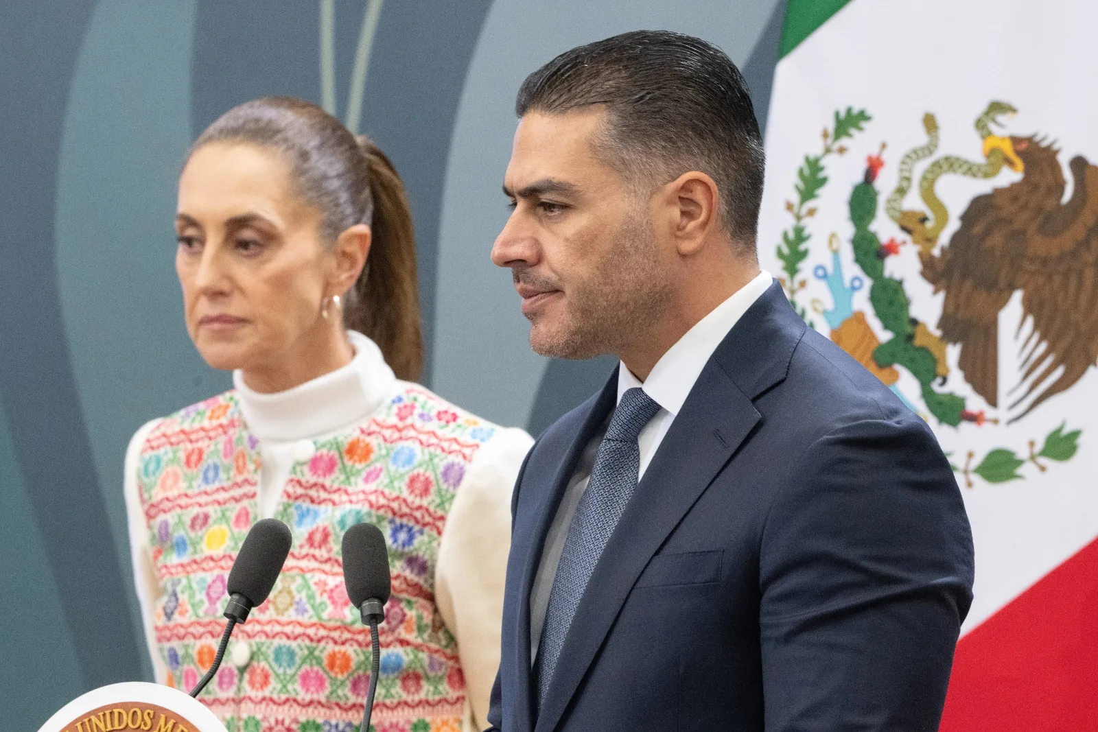 Omar García Harfuch durante una conferencia de prensa, imagen de archivo
