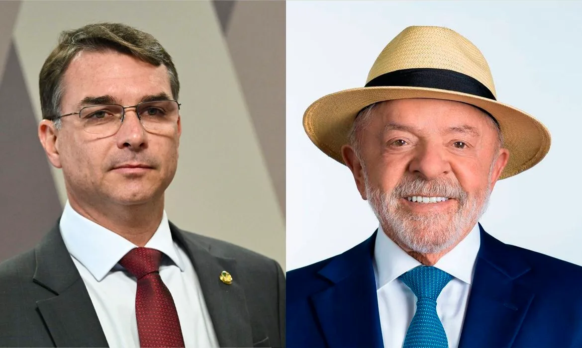 Flávio Bolsonaro y Luiz Inácio Lula da Silva, candidatos a la Presidencia de Brasil. Composición de fotografías de archivo.
